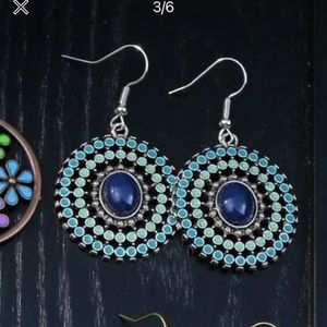 Shein Round Earrings 💚 Green